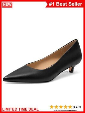 Kitten Heels Pointed Toe Closed Toe Pumps Comfortable Dress Shoes